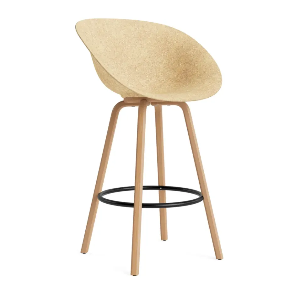 Mat Bar Armchair käsinojallinen tuoli 75 cm, Hemp-beech-black steel