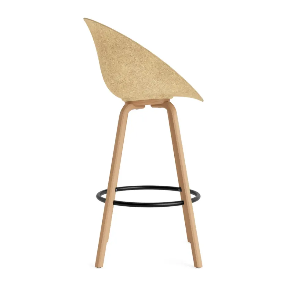 Mat Bar Armchair käsinojallinen tuoli 75 cm, Hemp-beech-black steel