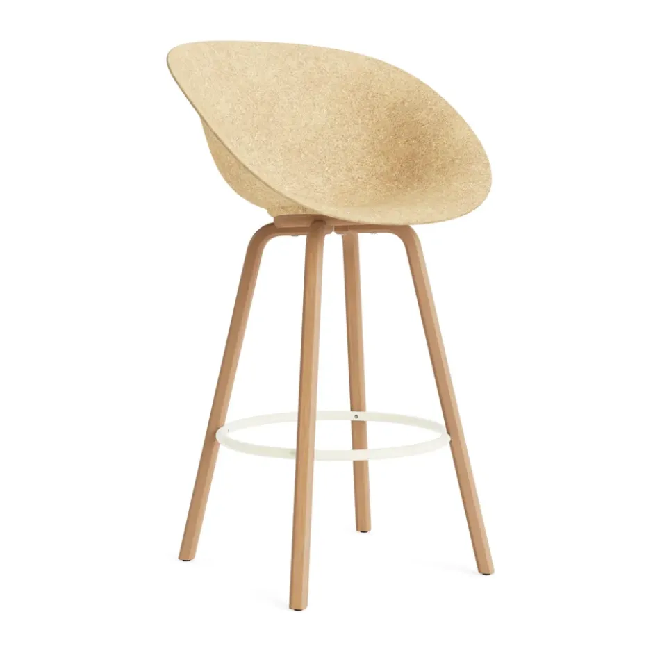 Mat Bar Armchair käsinojallinen tuoli 75 cm, Hemp-beech-cream steel