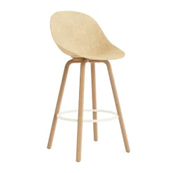 Mat Bar Chair baarituoli 75 cm, Hemp-beech-cream steel