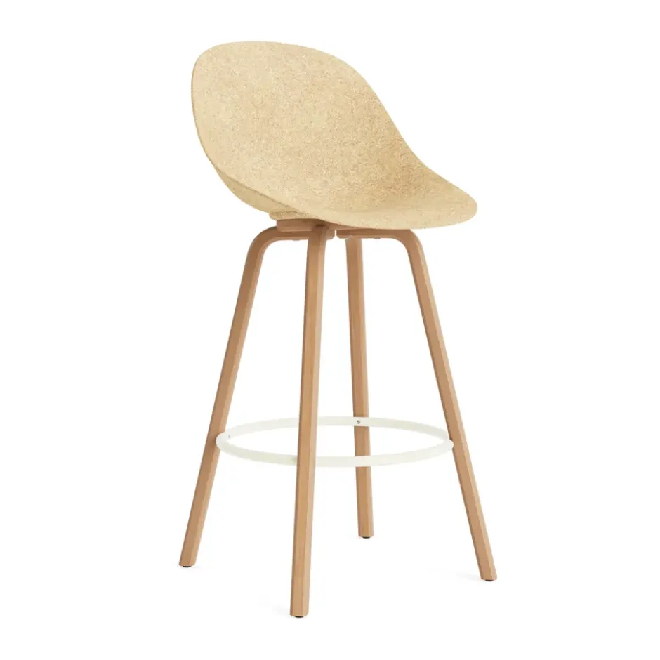 Mat Bar Chair baarituoli 75 cm, Hemp-beech-cream steel