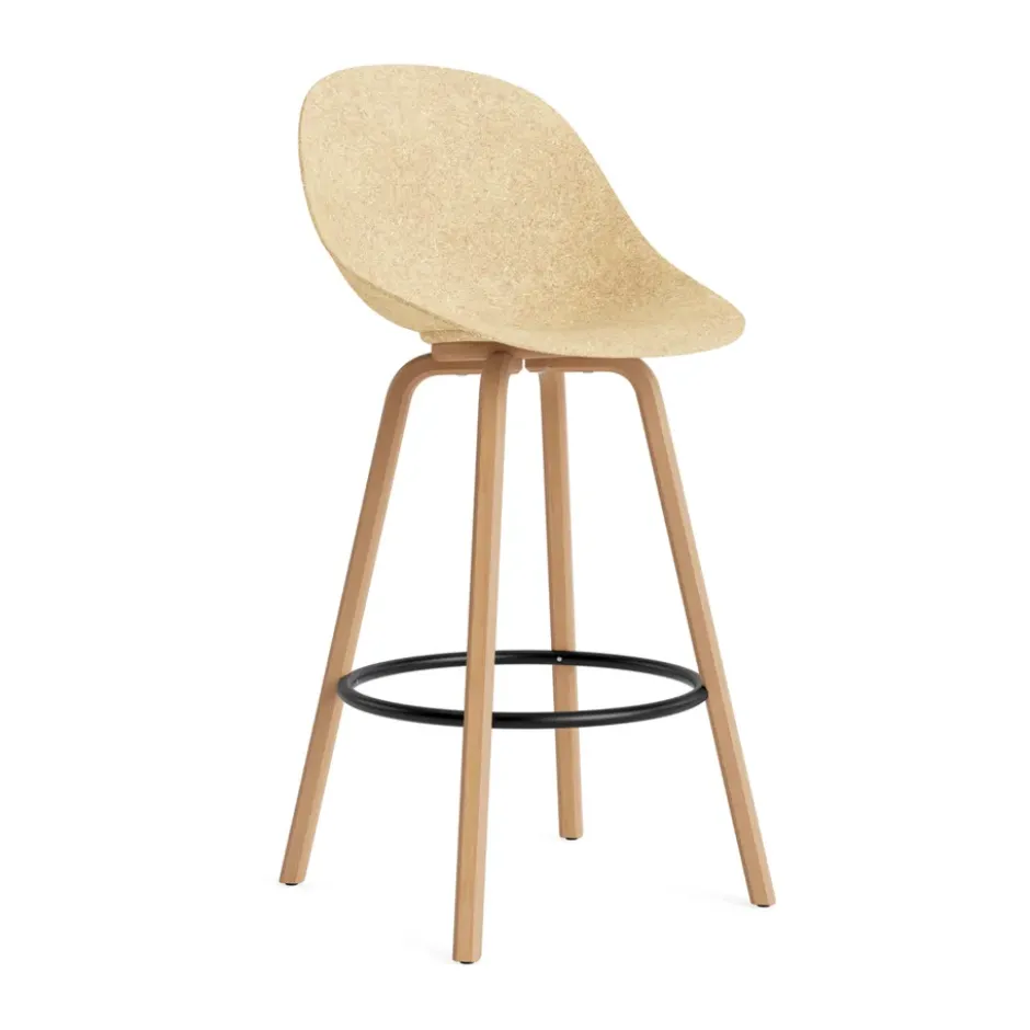 Mat Bar Chair baarituoli 75 cm, Hemp-beech-black steel