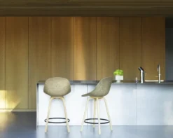 Mat Bar Chair baarituoli 65 cm, Seaweed-pyökki-musta teräs