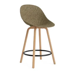 Mat Bar Chair baarituoli 65 cm, Seaweed-pyökki-musta teräs