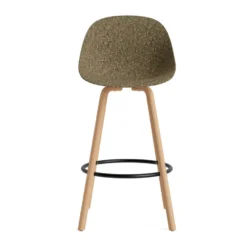 Mat Bar Chair baarituoli 75 cm, Seaweed-pyökki-musta teräs