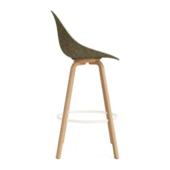 Mat Bar Chair baarituoli etupuoliverhoiltu 75 cm., Hallingdal 110-seaweed-beech-cream steel