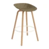 Mat Barstool baarijakkara 75 cm, Seaweed-beech-cream steel