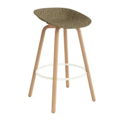 Mat Barstool baarijakkara 75 cm, Seaweed-beech-cream steel