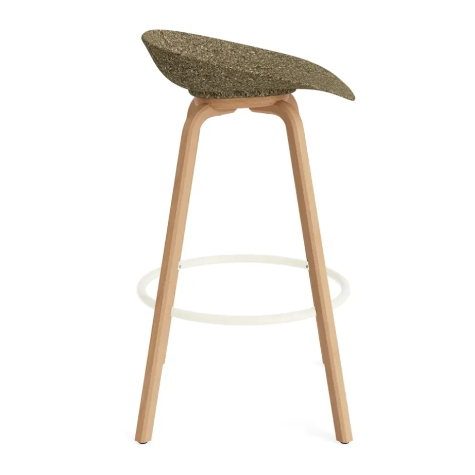 Mat Barstool baarijakkara 75 cm, Seaweed-beech-cream steel