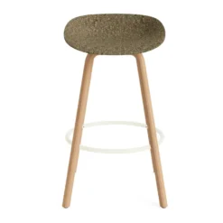 Mat Barstool baarijakkara 75 cm, Seaweed-beech-cream steel