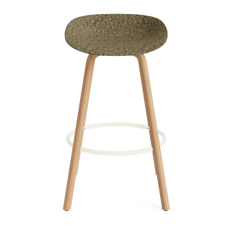 Mat Barstool baarijakkara 75 cm, Seaweed-beech-cream steel