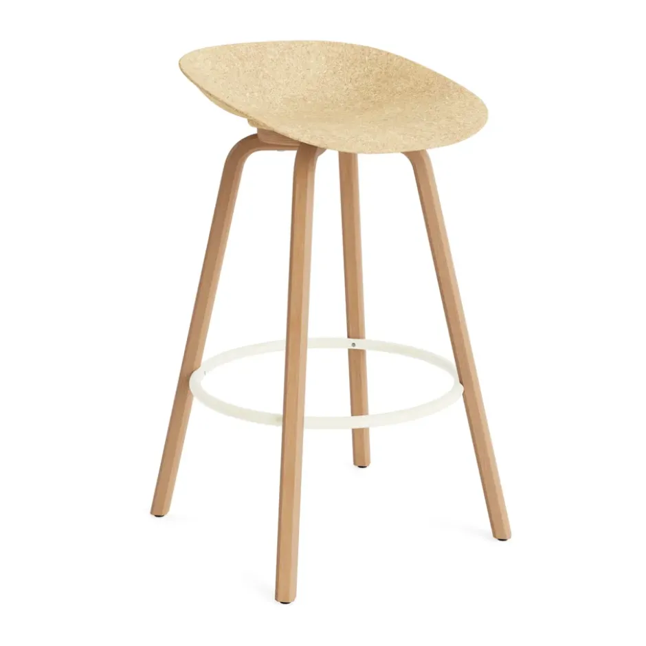 Mat Barstool baarijakkara 75 cm, Hemp-beech-cream steel