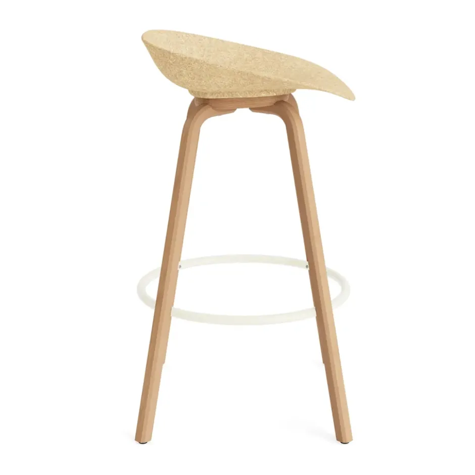 Mat Barstool baarijakkara 75 cm, Hemp-beech-cream steel