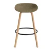 Mat Barstool baarijakkara 75 cm, Seaweed-pyökki-musta teräs