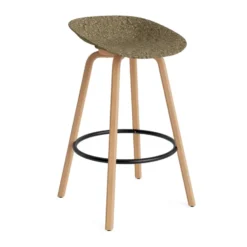 Mat Barstool baarijakkara 75 cm, Seaweed-pyökki-musta teräs