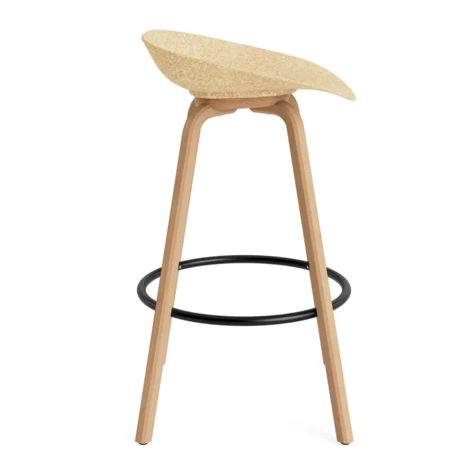Mat Barstool baarijakkara 75 cm, Hemp-beech-black steel