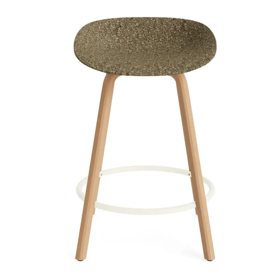 Mat Barstool baarijakkara 65 cm, Seaweed-beech-cream steel