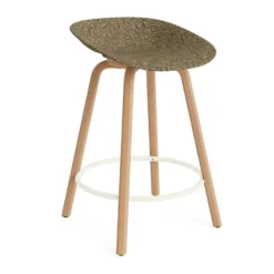 Mat Barstool baarijakkara 65 cm, Seaweed-beech-cream steel