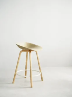 Mat Barstool baarijakkara 65 cm, Hemp-beech-cream steel