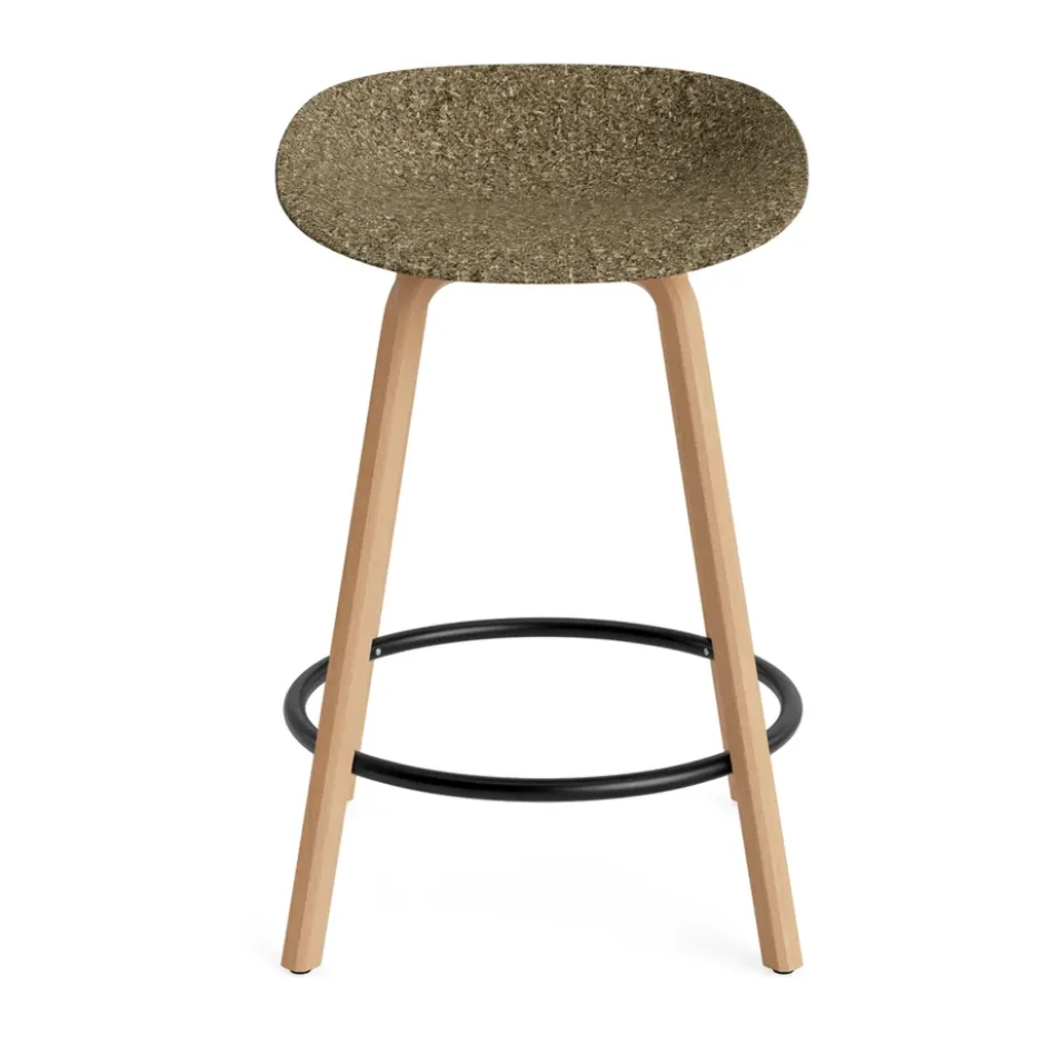 Mat Barstool baarijakkara 65 cm, Seaweed-pyökki-musta teräs
