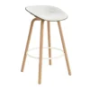 Mat Barstool baarituoli etupuoliverhoiltu 75 cm, Hallingdal 110-seaweed-beech-cream steel