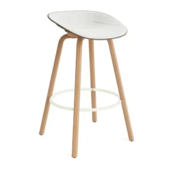 Mat Barstool baarituoli etupuoliverhoiltu 75 cm, Hallingdal 110-seaweed-beech-cream steel