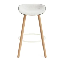 Mat Barstool baarituoli etupuoliverhoiltu 75 cm, Hallingdal 110-seaweed-beech-cream steel