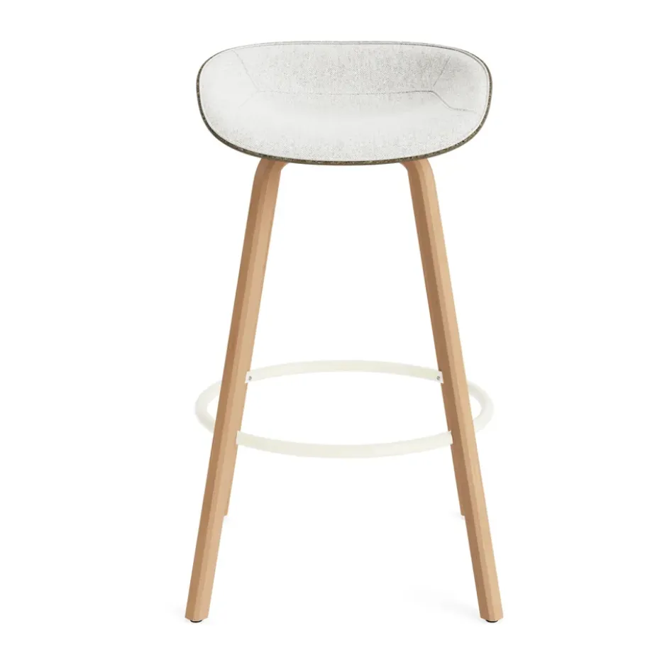 Mat Barstool baarituoli etupuoliverhoiltu 75 cm, Hallingdal 110-seaweed-beech-cream steel