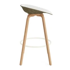 Mat Barstool baarituoli etupuoliverhoiltu 75 cm, Hallingdal 110-seaweed-beech-cream steel