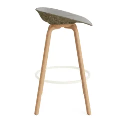 Mat Barstool baarituoli etupuoliverhoiltu 75 cm, Remix 133-seaweed-beech-cream steel