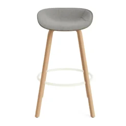 Mat Barstool baarituoli etupuoliverhoiltu 75 cm, Remix 133-seaweed-beech-cream steel
