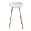 Mat Barstool baarituoli etupuoliverhoiltu 75 cm, Hallingdal 110-hemp-beech-cream steel
