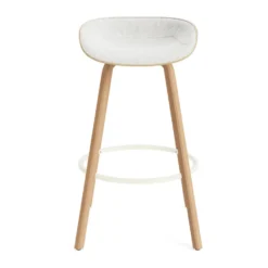 Mat Barstool baarituoli etupuoliverhoiltu 75 cm, Hallingdal 110-hemp-beech-cream steel