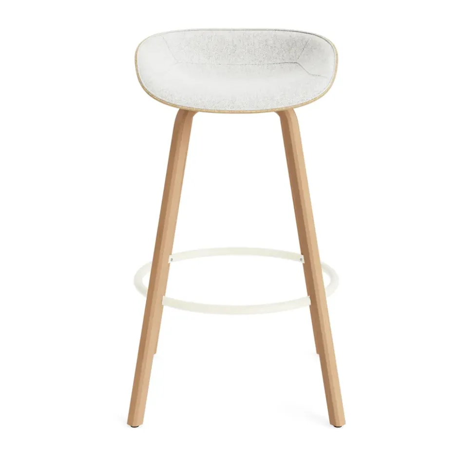 Mat Barstool baarituoli etupuoliverhoiltu 75 cm, Hallingdal 110-hemp-beech-cream steel