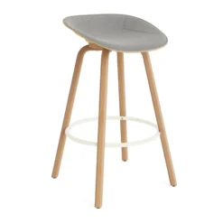 Mat Barstool baarituoli etupuoliverhoiltu 75 cm, Remix 133-hemp-beech-cream steel.