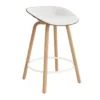 Mat Barstool baarituoli etupuoliverhoiltu 65 cm., Hallingdal 110-seaweed-beech-cream steel
