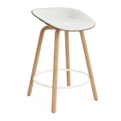 Mat Barstool baarituoli etupuoliverhoiltu 65 cm., Hallingdal 110-seaweed-beech-cream steel