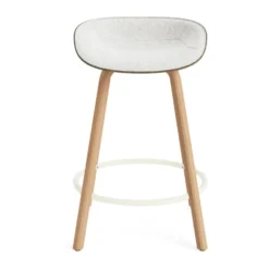 Mat Barstool baarituoli etupuoliverhoiltu 65 cm., Hallingdal 110-seaweed-beech-cream steel