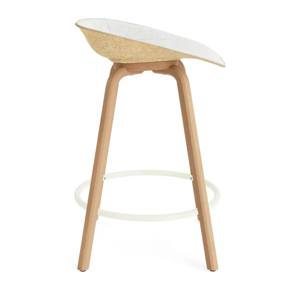 Mat Barstool baarituoli etupuoliverhoiltu 65 cm., Hallingdal 110-hemp-beech-cream steel