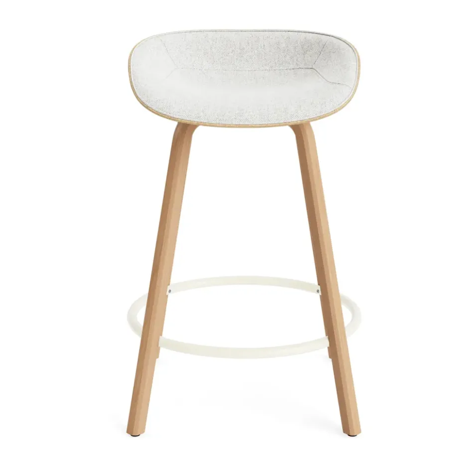 Mat Barstool baarituoli etupuoliverhoiltu 65 cm., Hallingdal 110-hemp-beech-cream steel