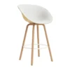 Mat käsinojatuoli etupuoliverhoiltu 75 cm, Hallingdal 110-hemp-beech-cream steel