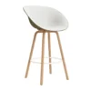 Mat käsinojatuoli etupuoliverhoiltu 75 cm, Hallingdal 110-seaweed-beech-cream steel