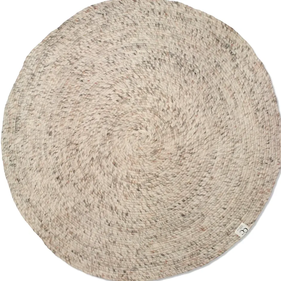 Merino villamatto pyöreä Ø 200 cm, Beige