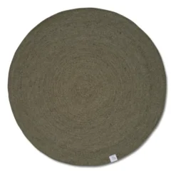 Merino villamatto pyöreä Ø 160 cm, Dark green