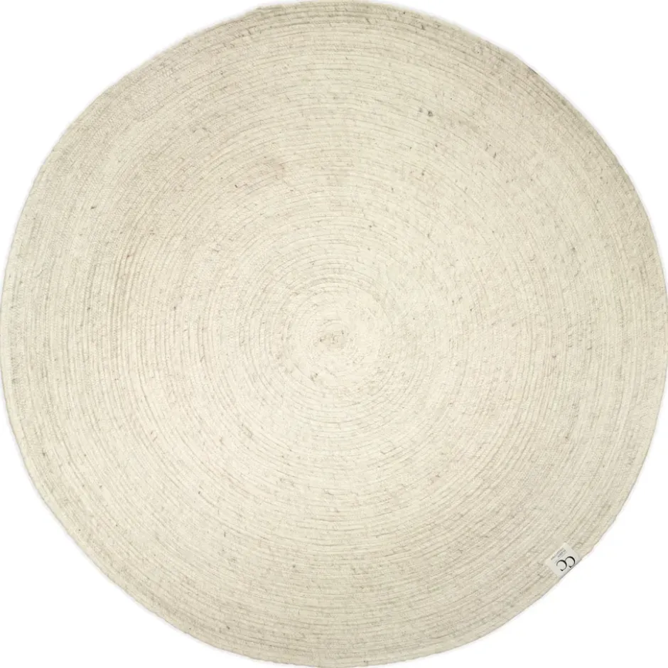 Merino villamatto pyöreä Ø 160 cm, Valkoinen