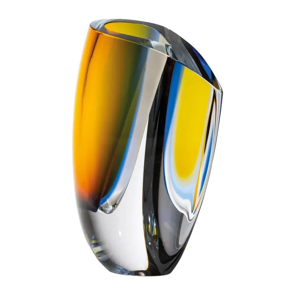 Mirage maljakko 31 cm, Sininen-meripihka