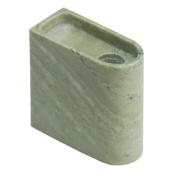 Monolith kynttilänjalka low, Mixed green marble