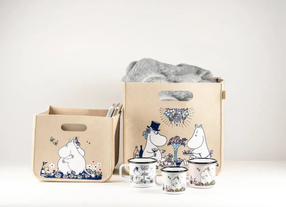 Mumin Hug -säilytyskori 26x26 cm, Beige
