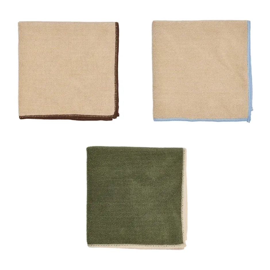 Mundus mikrokuituliina 30x30 cm 3 osaa., Camel-olive