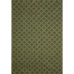 New Geometric matto 234x323 cm, Green melange-off white
